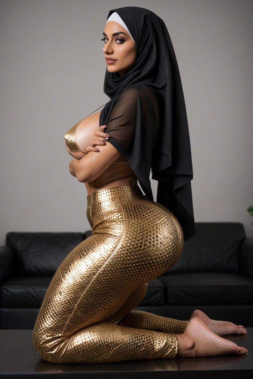 Hips Wider Than Shoulders, Multi Color Pants, Large Thighs AI Porn