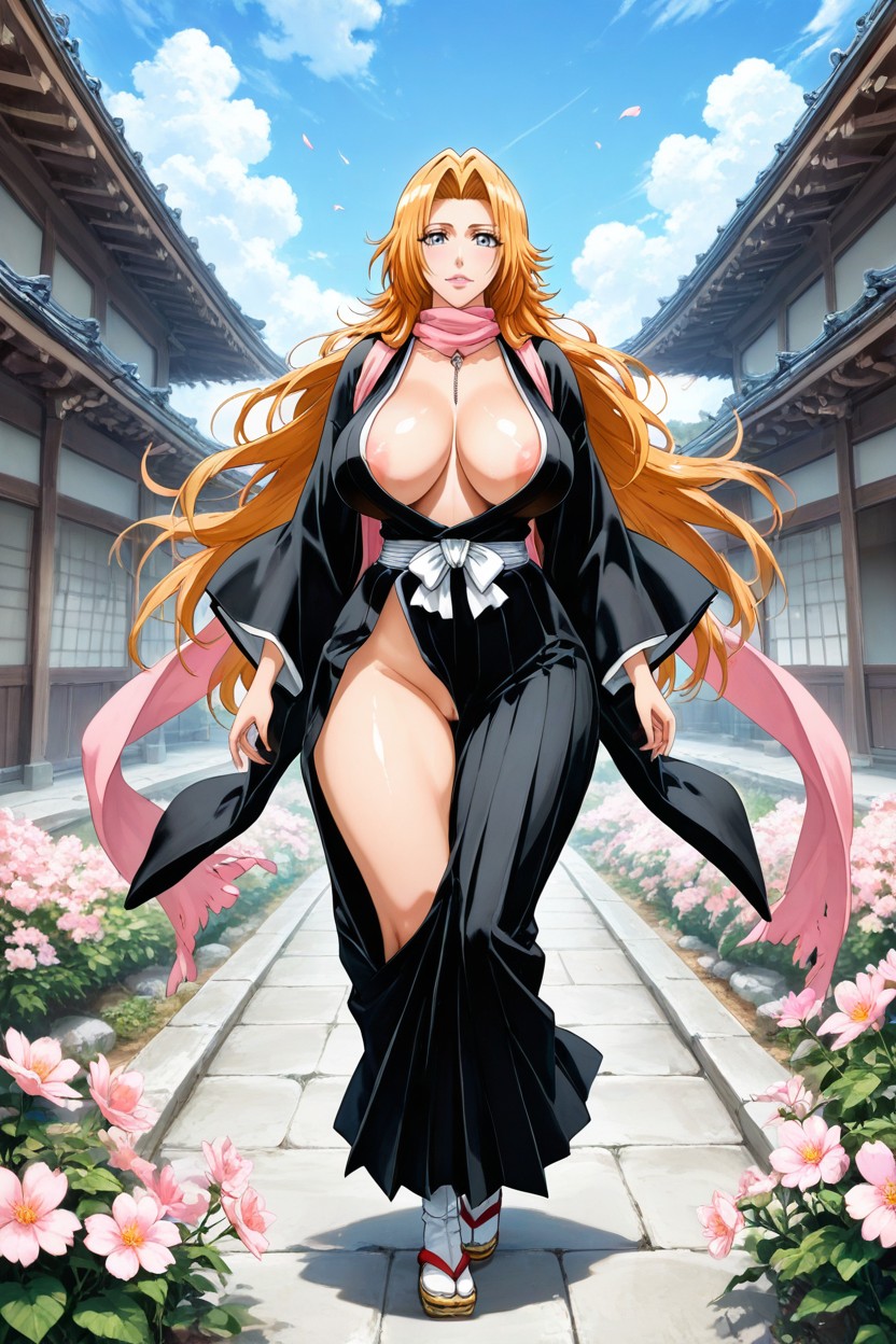 Highly Detailed Eyes, Strawberry Blonde Hair, Pink Lips AI Porn