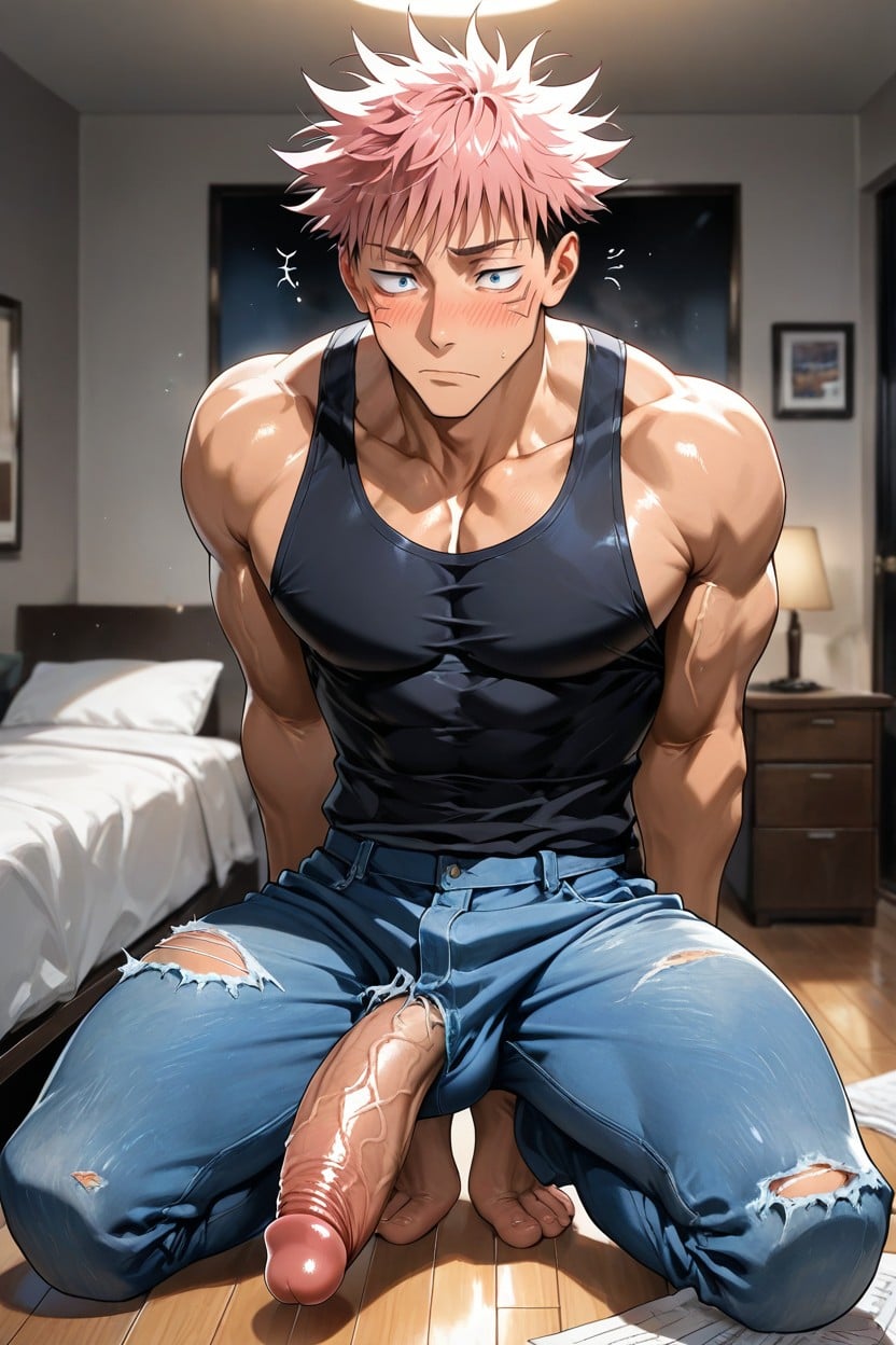 Pink Hair, Man, Break AI Gay Porn