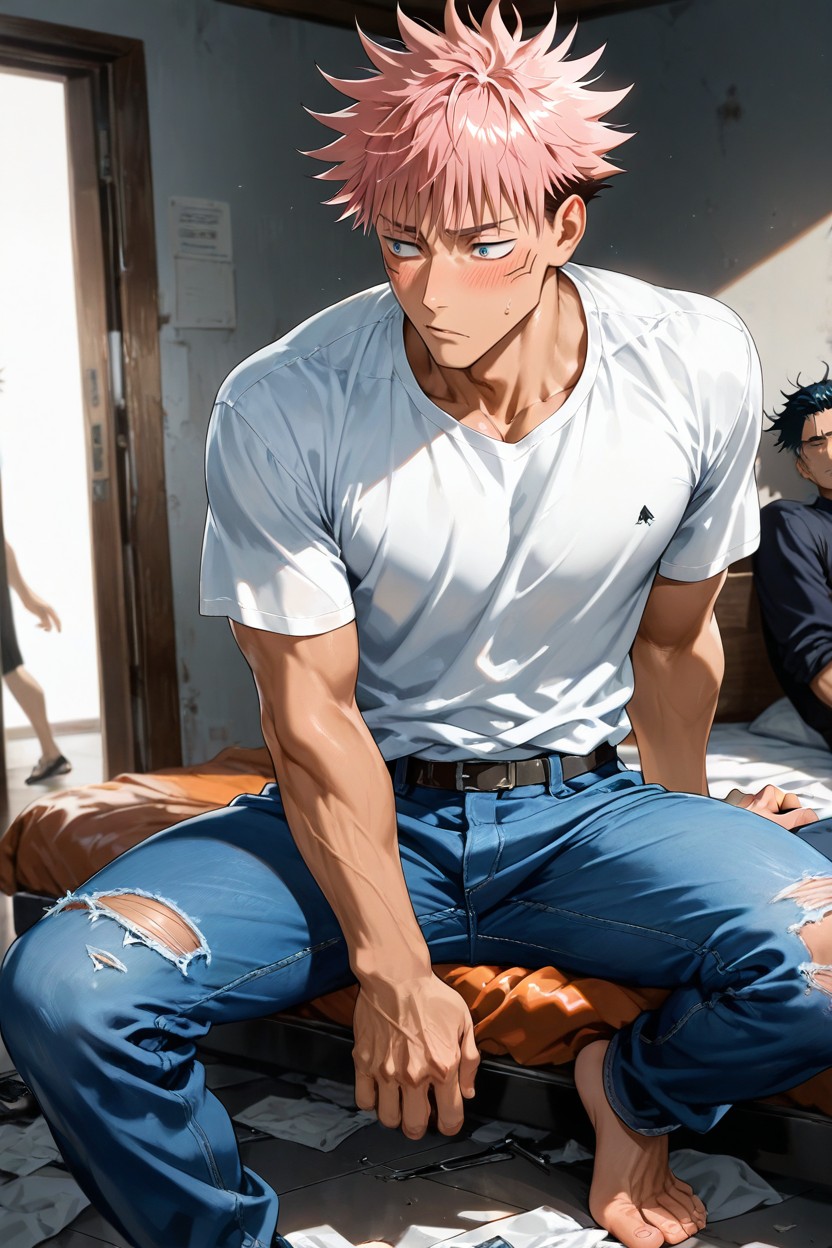 Face, Glossy Skin, Hd Render AI Gay Porn