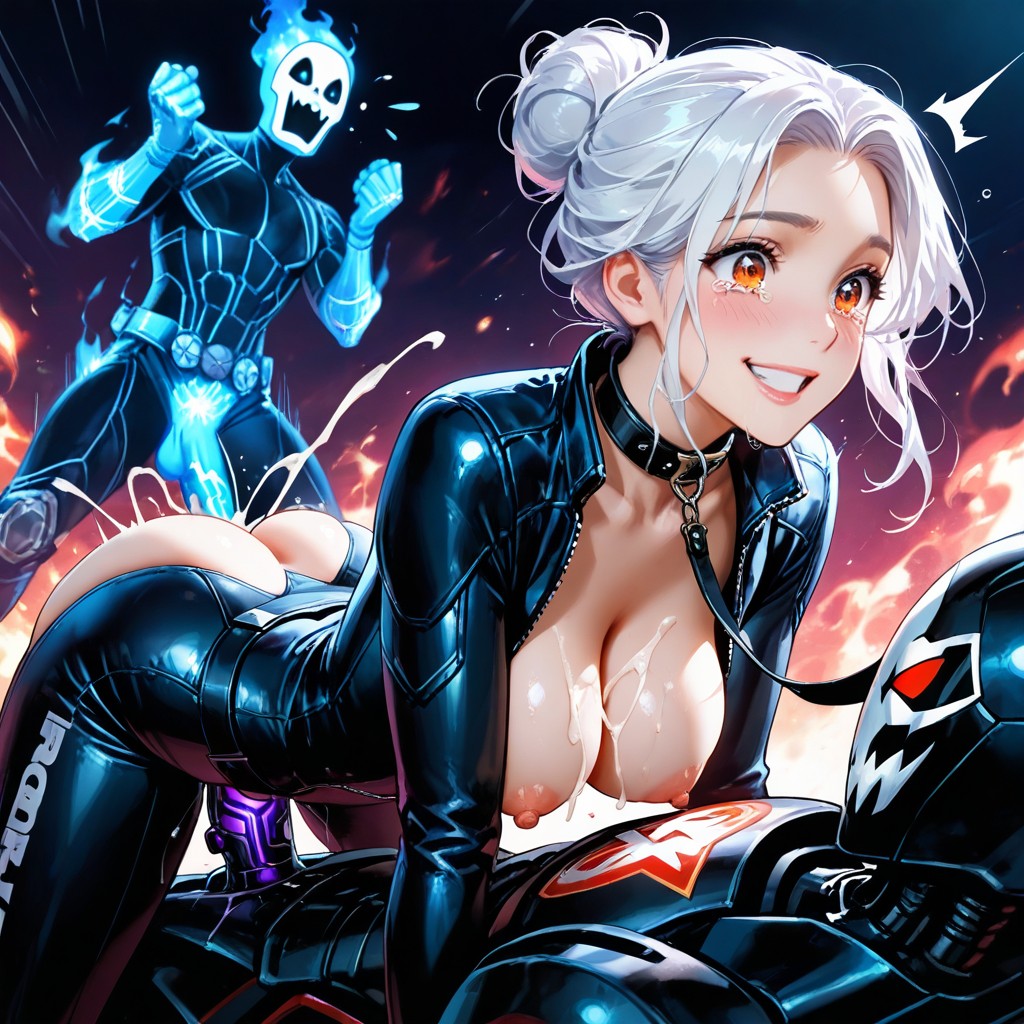 Beautiful Breasts, Side View, Cum On Breasts Hentai AI Porn