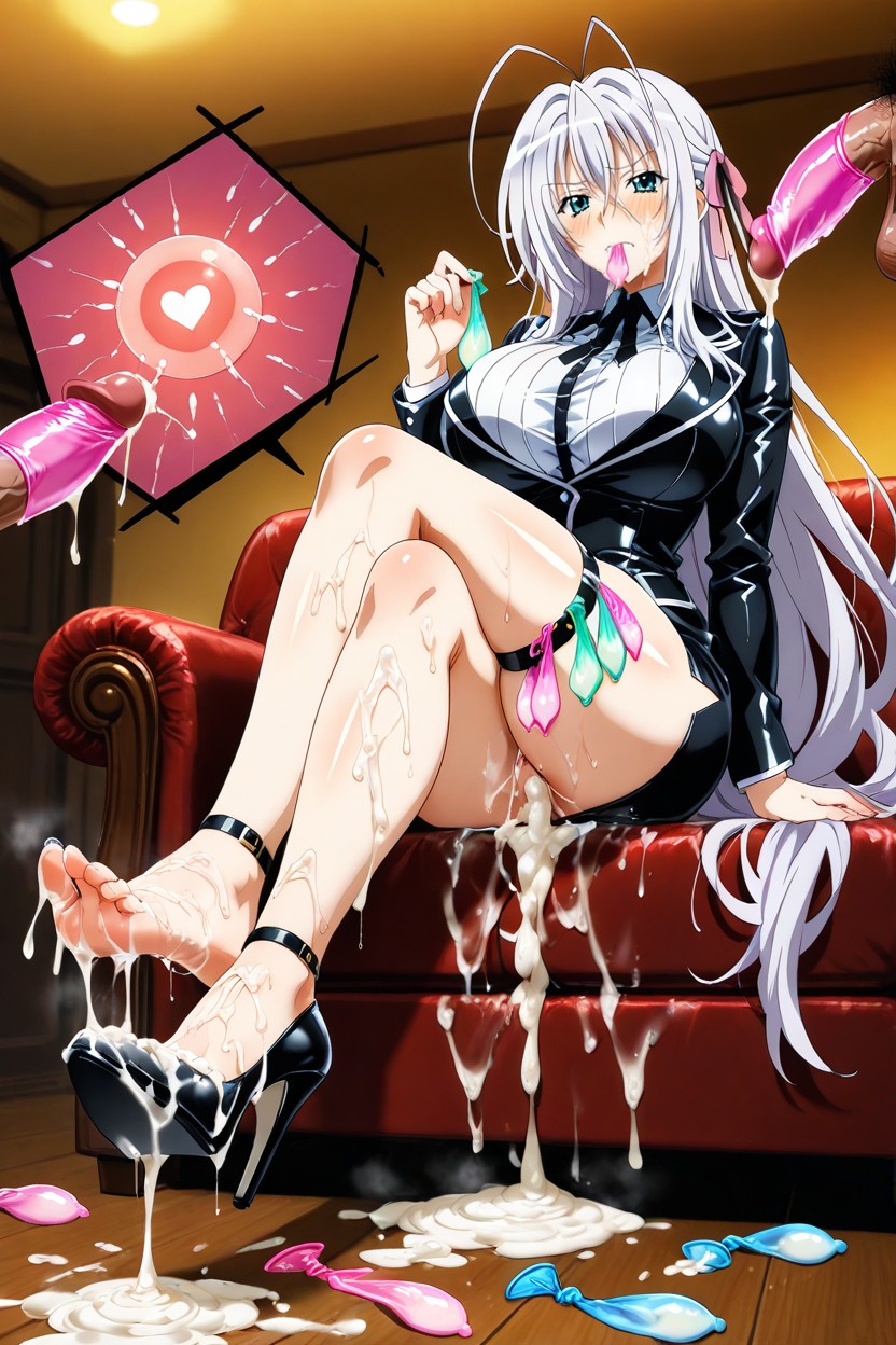 Cum On Legs, Semen Soaked High Heels, Used Condom Hentai AI Porn