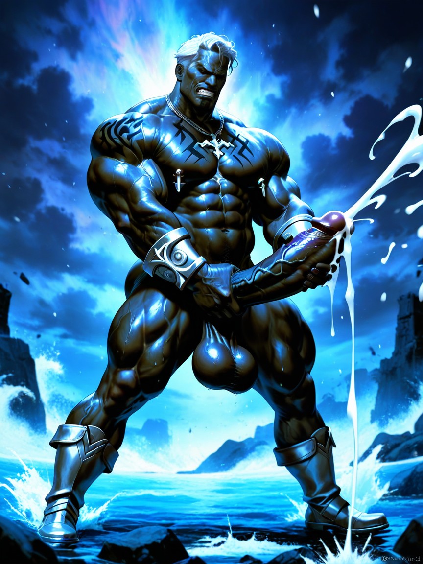 Handsome Face, Bodybuilder Physique, College AI Gay Porn