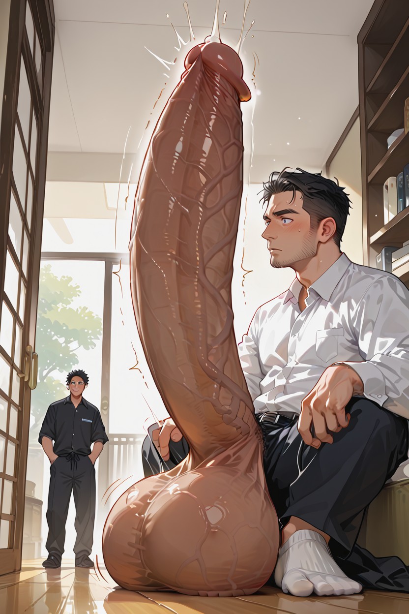 Skinny, Hyper Balls, Cock Growth AI Gay Porn