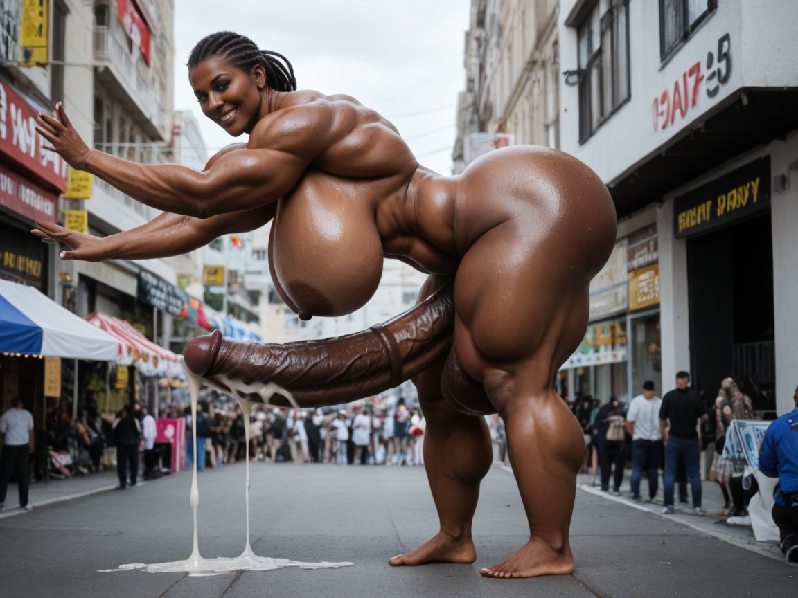 City View, Gigantic Cock, Massive Gigantic Hyper Balls Shemale AI Porn