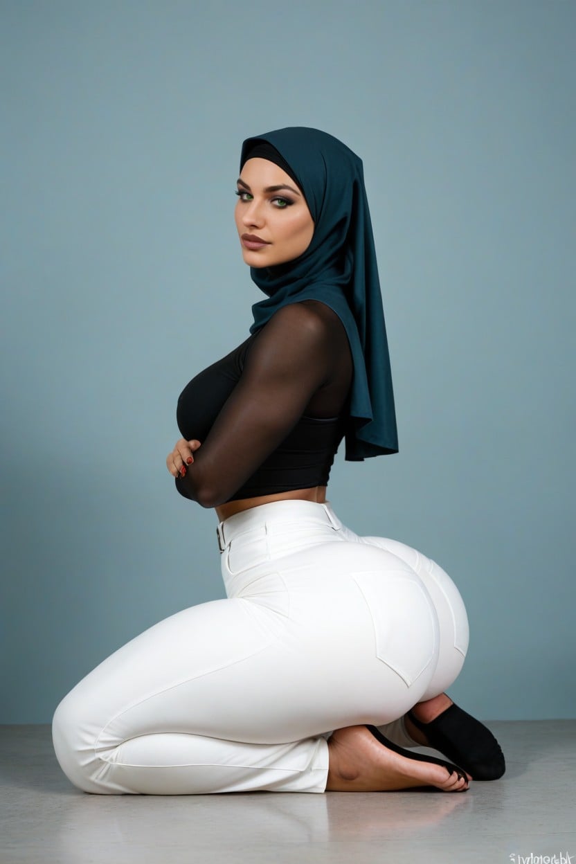 Colossal Ass Expansion, Perfect Face, Kneeling AI Porn