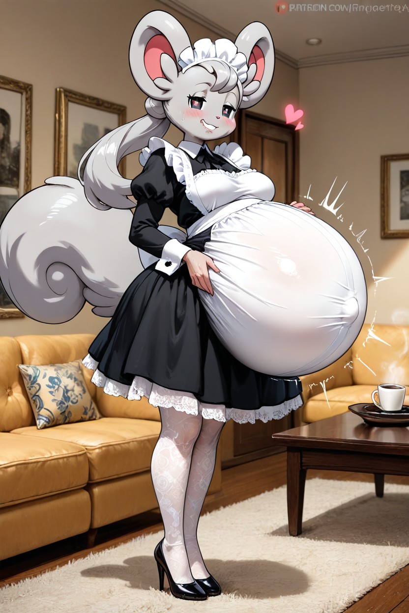 Massive Hyper Pregnant Belly, Model, Lean Legs AI Porn