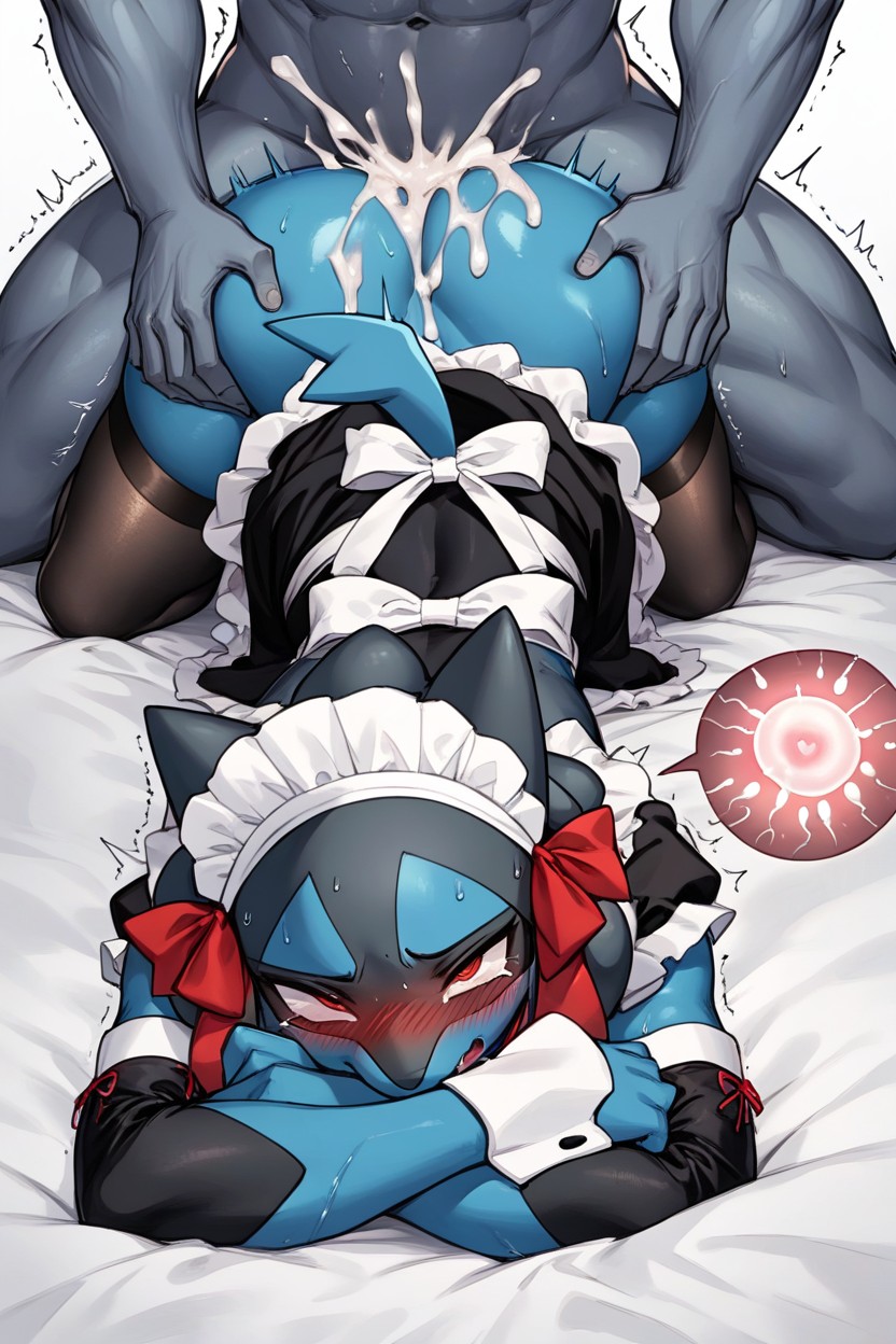 Furry Female, Red Ribbon Bow Tie, Shock Face Furry AI Porn