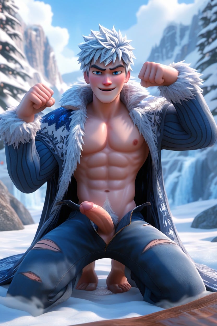 Unzipped Pants, Pants Pulled Down, Pubic Hair AI Gay Porn