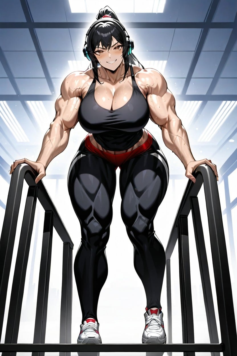 Headphones, Massive Breast, Full Body AI Porn