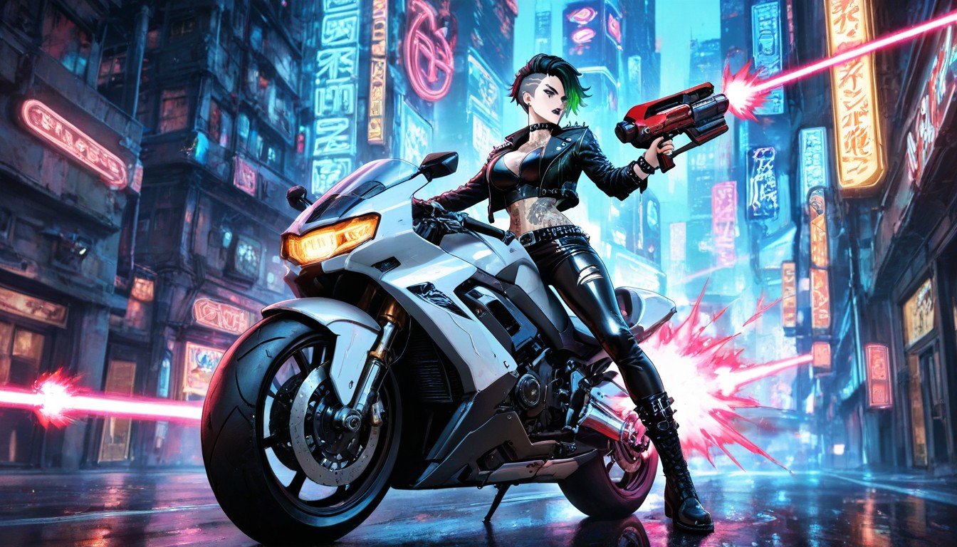 Dynamic Pose, Tattoos, Black Boots AI Porn