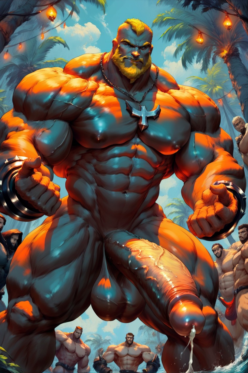 Massive Chest, Thick Line Outline, Massive Muscles AI同性戀黃片