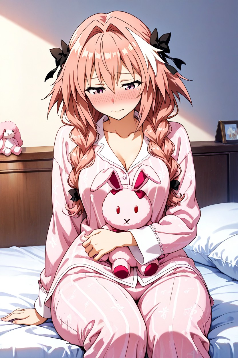 Side Look, Wavy Hair, Bedroom AI Porn