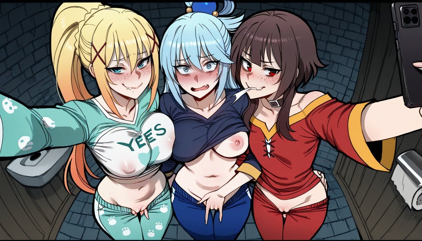 Lifting Clothes, Shy, Smile Hentai AI Porn