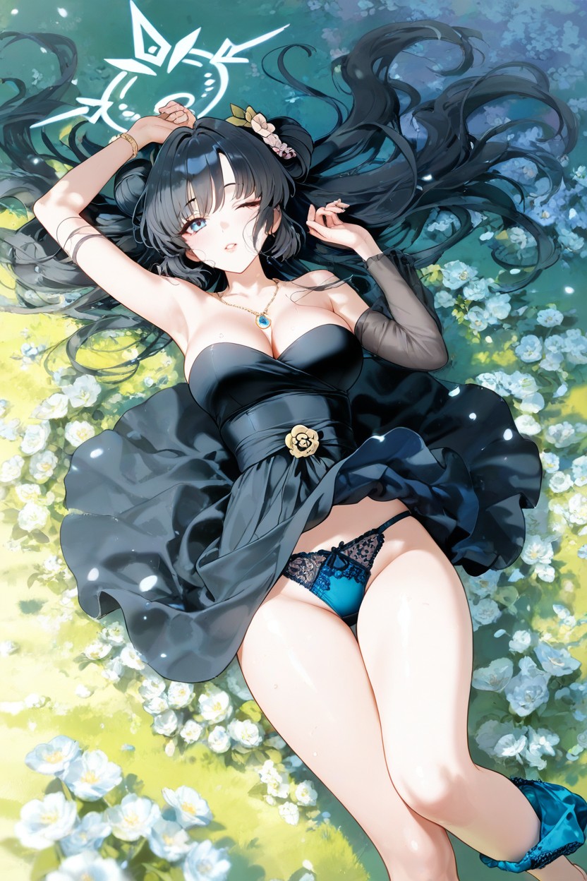 Laying, Blessed, Blue Eyes Hentai AI Porn