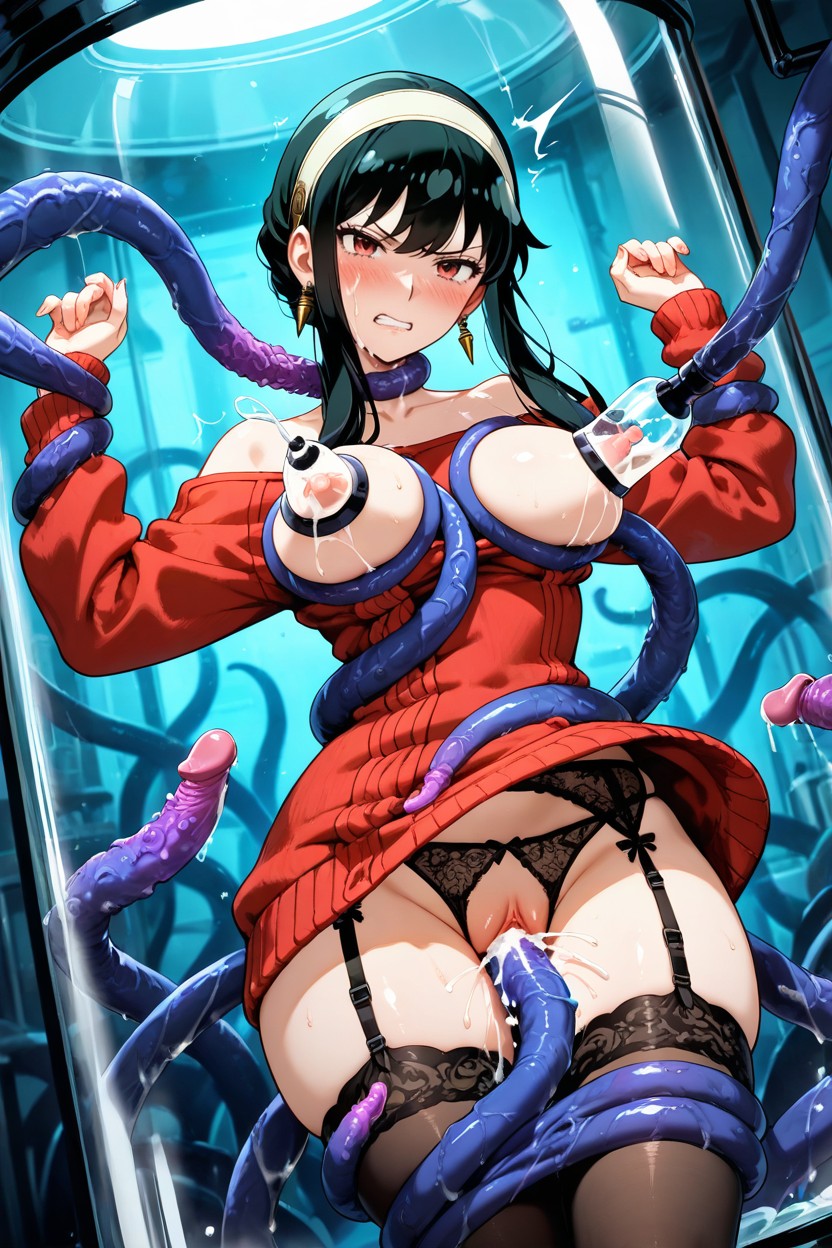 Feminine, In Laboratory, Medium Breasts Hentai AI Porn