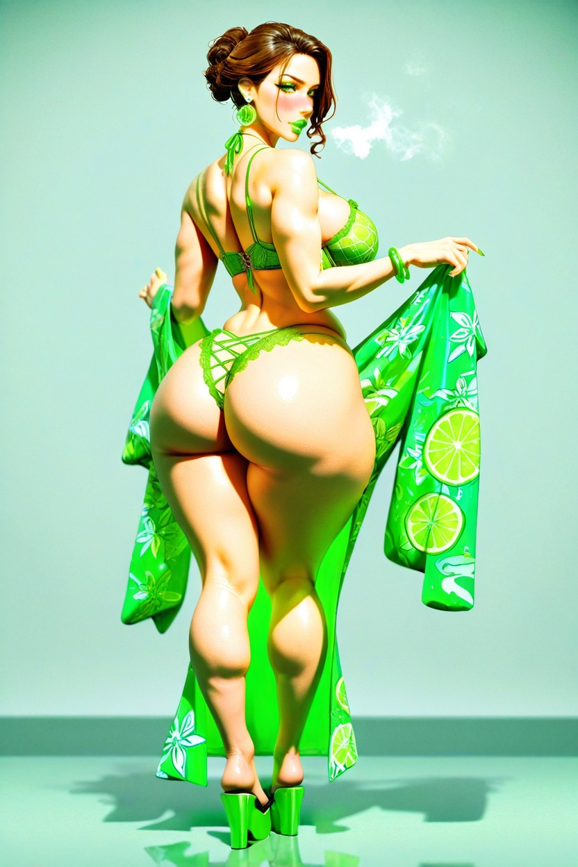Bubble Butt, Big Lips, Back View Porno IA