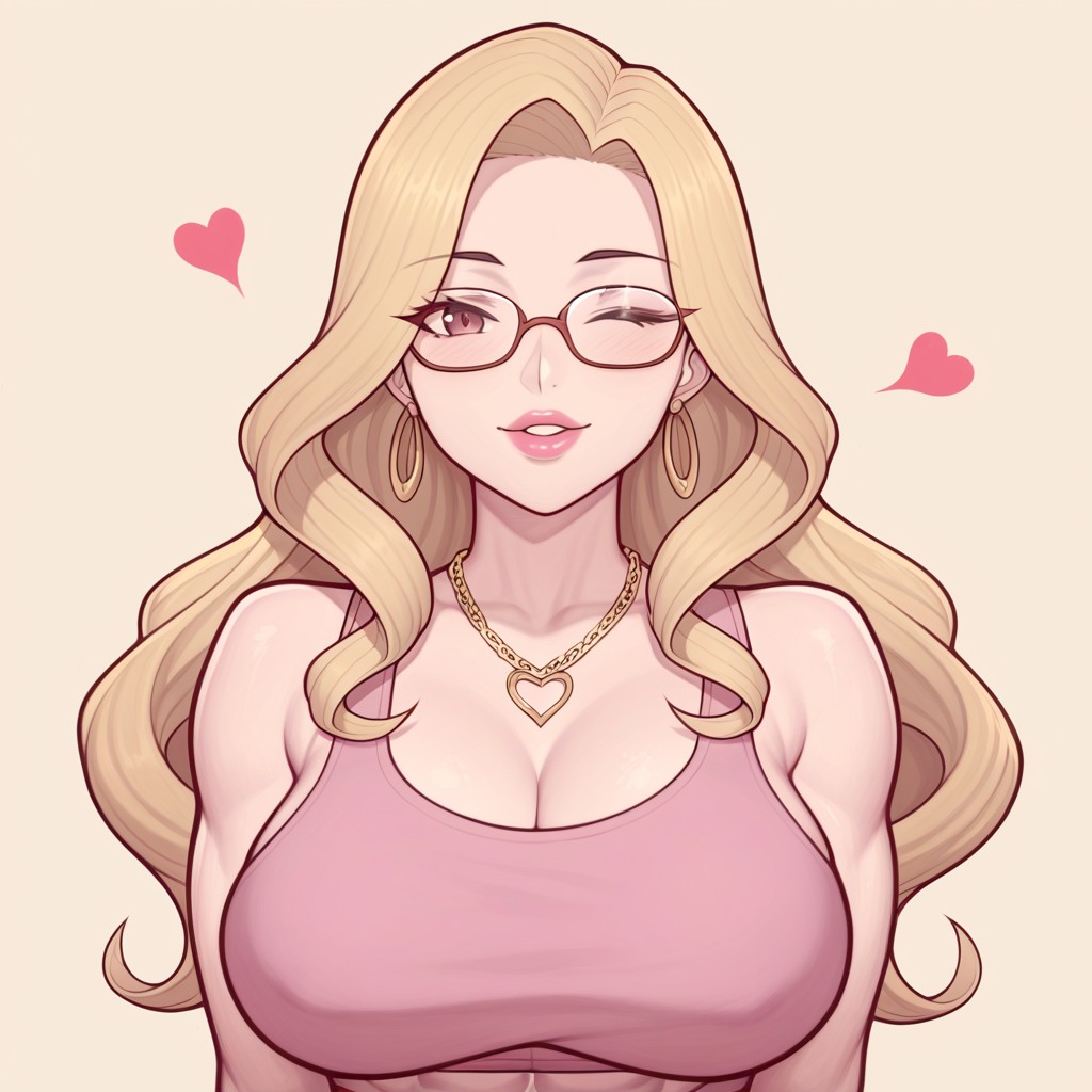 Long Length, Pursed Lips, Curly AI Porn