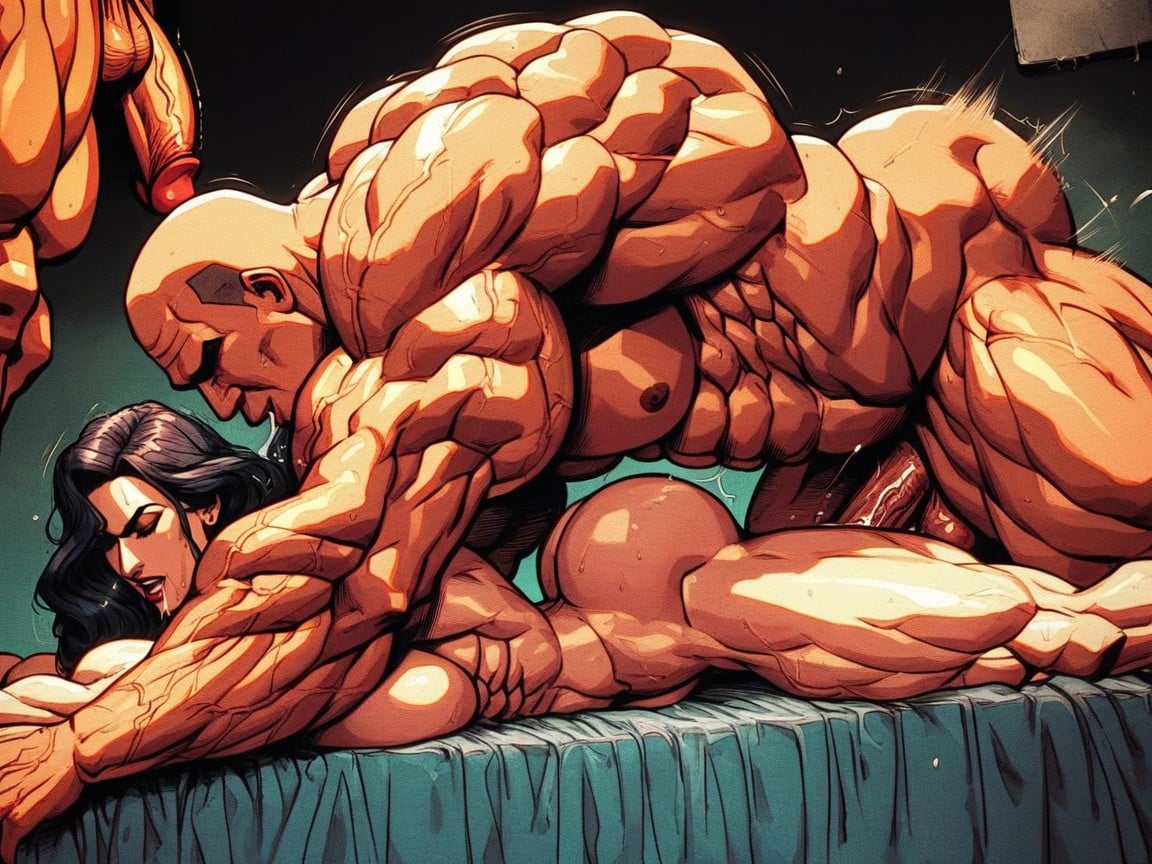 An Ugly Man, Well Developed Muscles, Hunched Back Dialog Box AI Porn