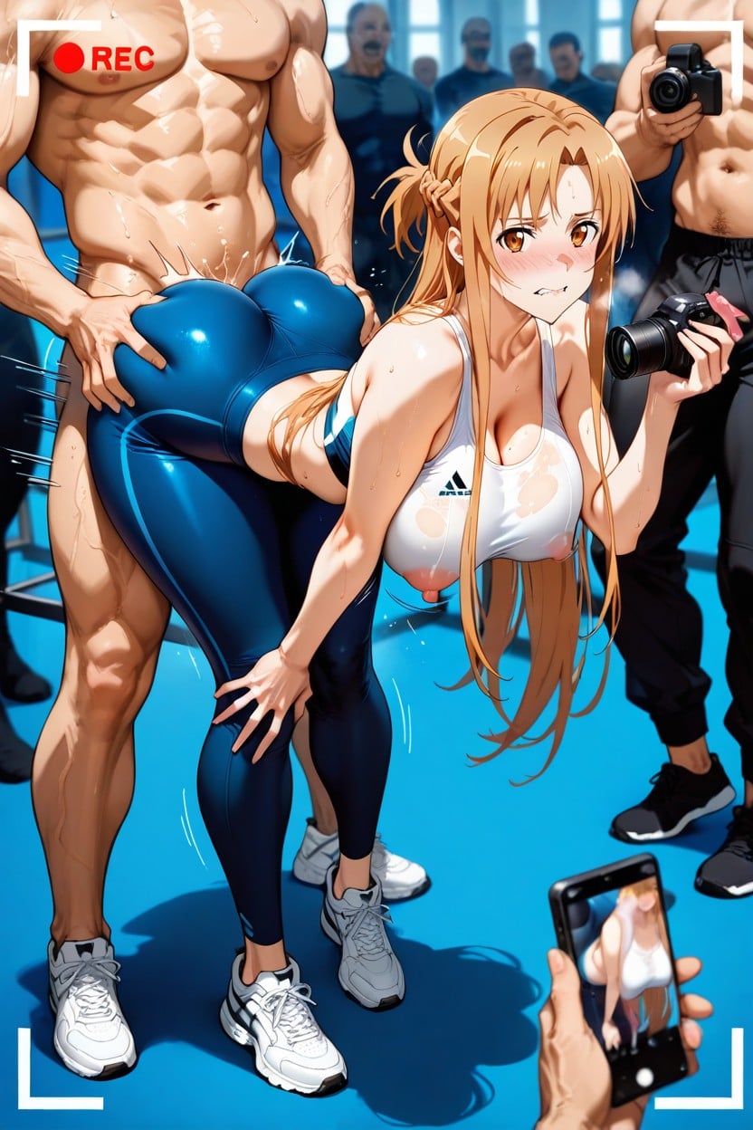 Tank Top, Bent Over Standing Sex, Look At Viewer Hentai AI Porn