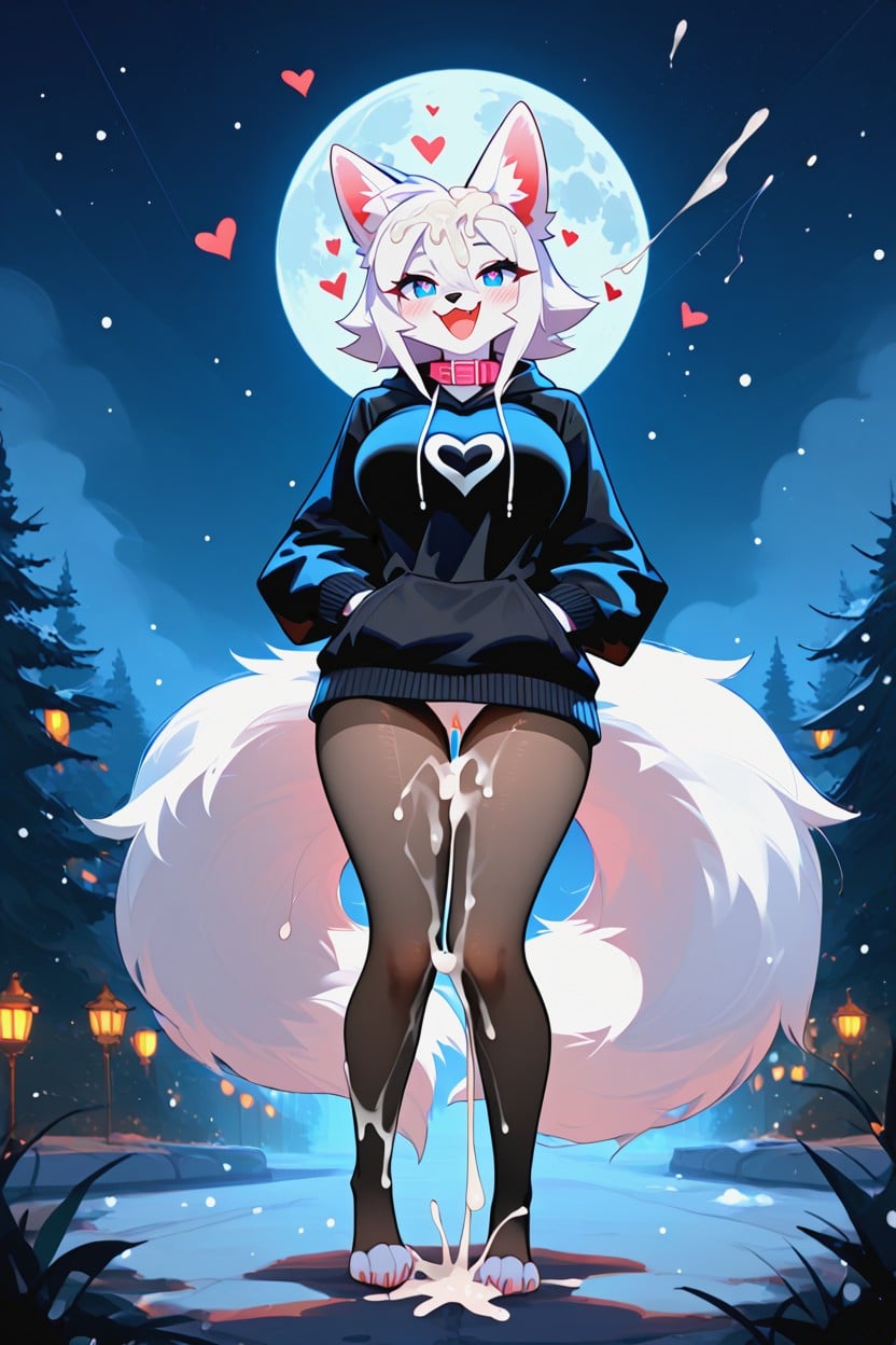 Pantyhose, Enjoying, Huge Tail Furry AI Porn