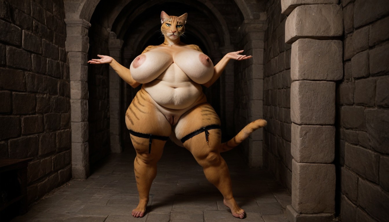Rounded Belly, Chubby Fupa, Thick Thighs BBW AI Porn