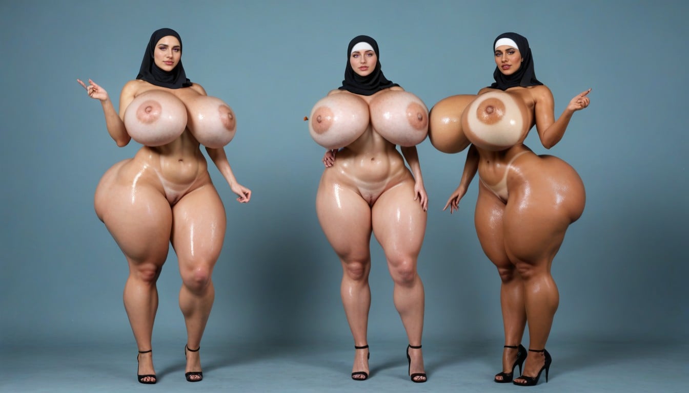 Hourglass, Perfect Skin, Ass So Big You Can See It From The Front And The Back AI Porn