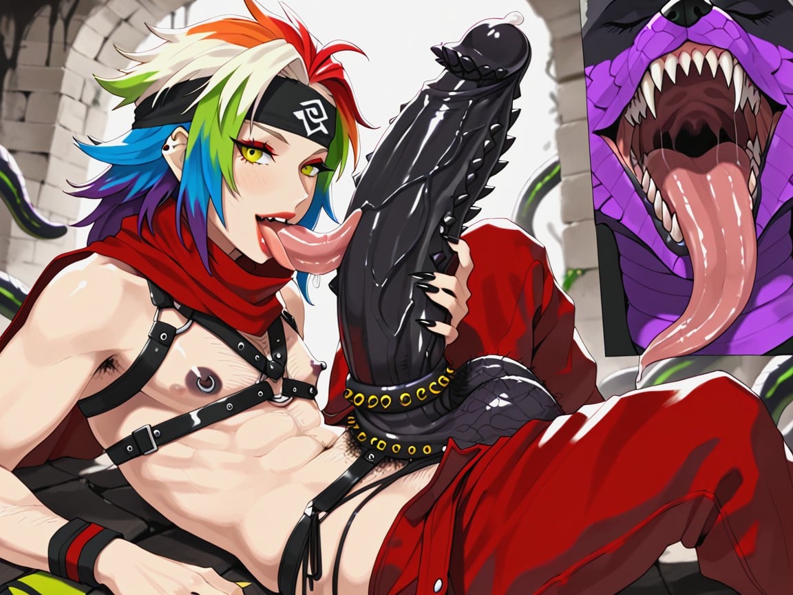 Futanari Only, Spiked Penis, Tribal Hentai AI Porn
