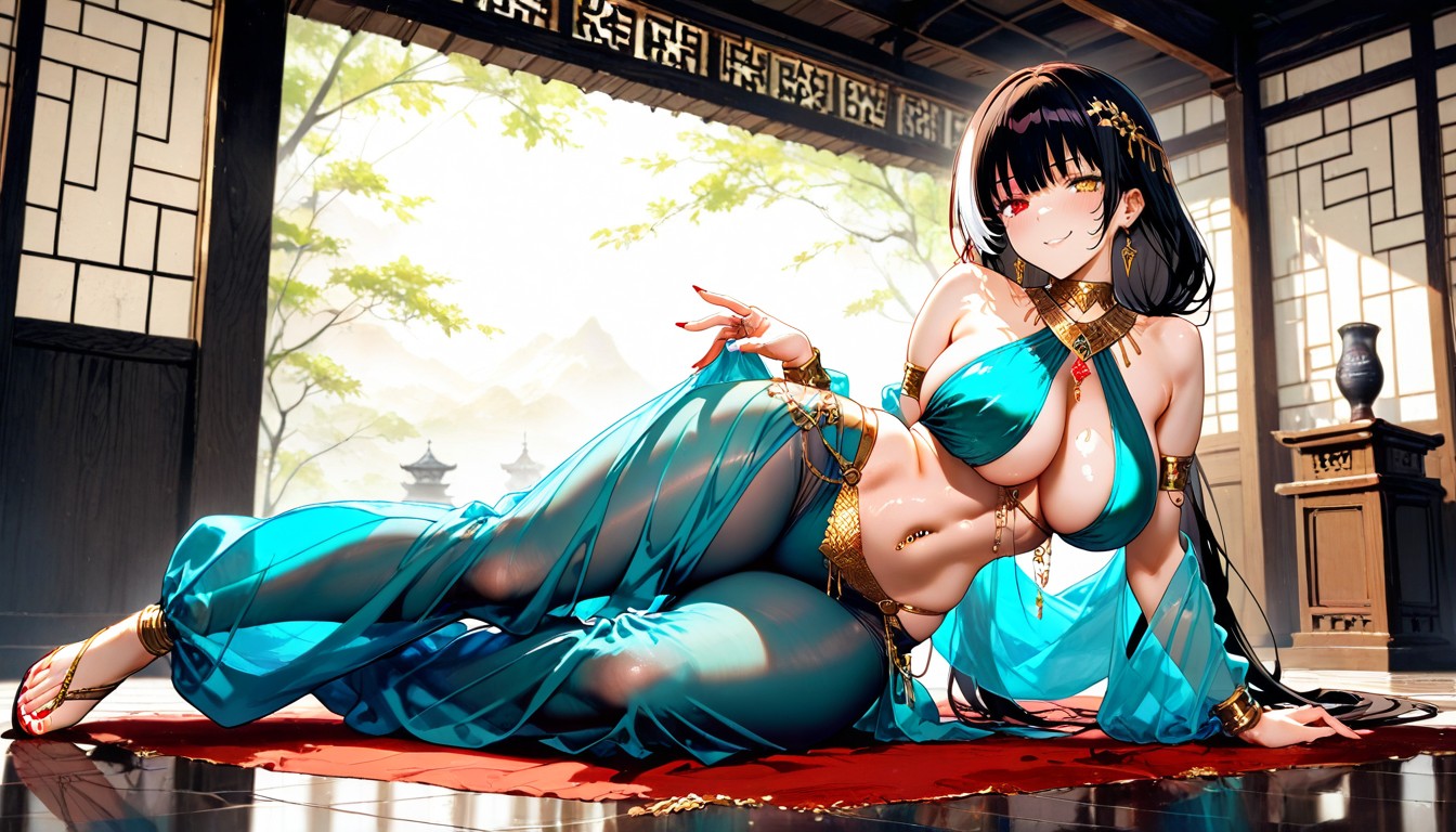 Model, Perfect Anatomy, Inside An Asian Temple Hentai AI Porn