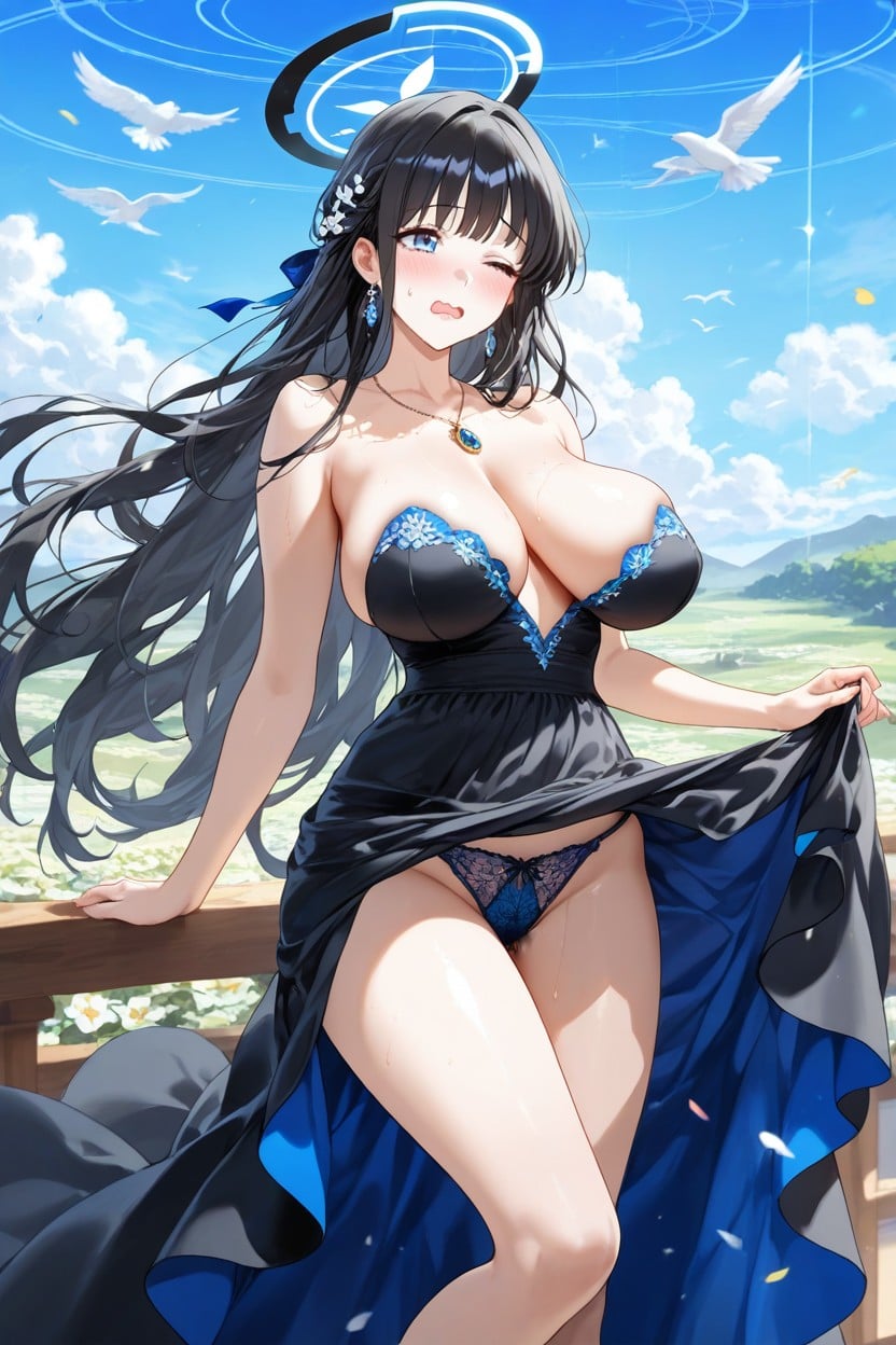 Black Hair, Public Hair, Glossy Lips Hentai AI Porn