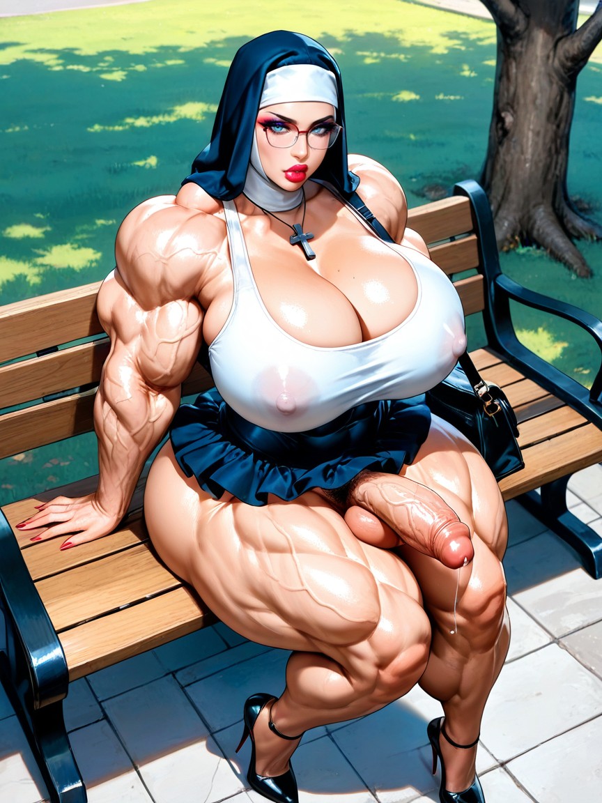Hyper Muscles, Hyper Huge Wide Hips, Medium Hentai AI Porn