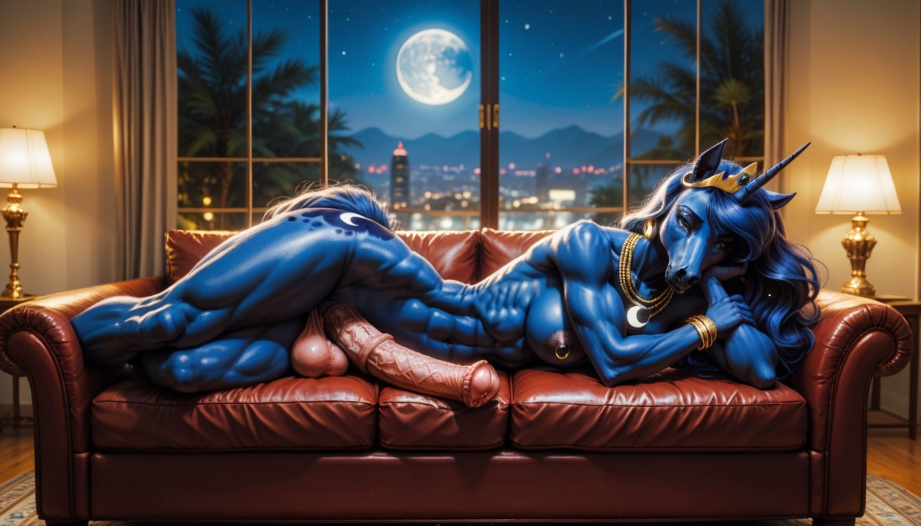 Bracelets, Detailed Face, Royal Tiara Furry AI Porn