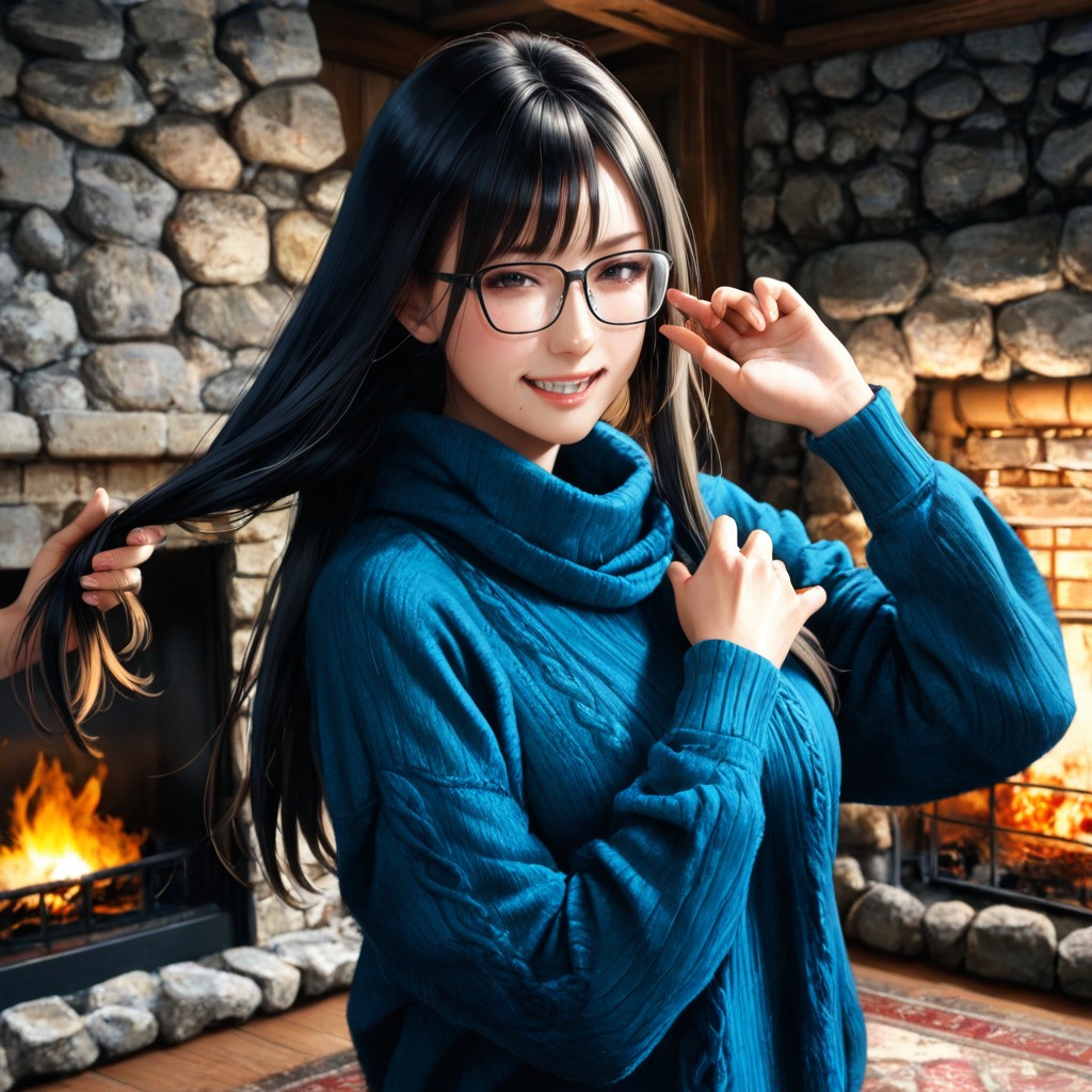Standing Straight, 18+, Black Hair Hentai AI Porn