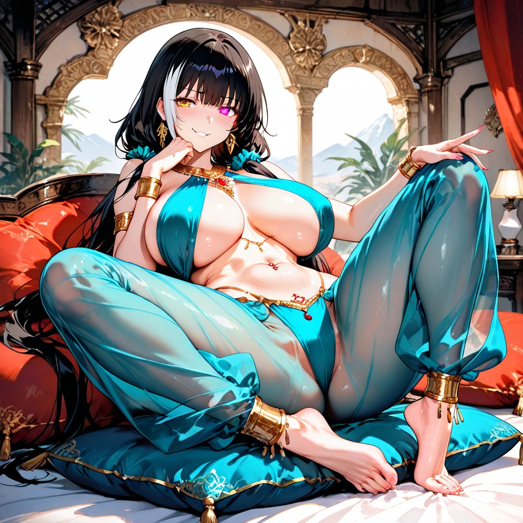 Navel Piercing, Excited, Perfect Fingers Hentai AI Porn