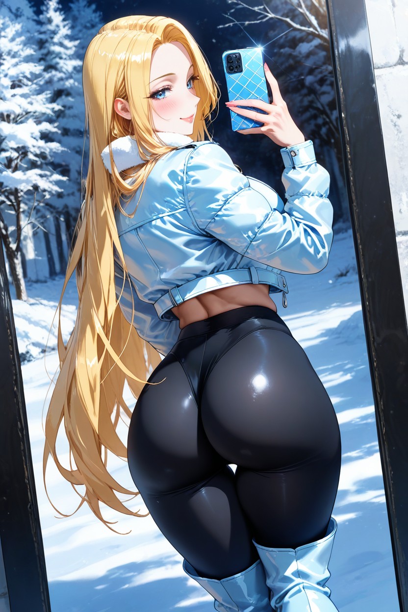 Long Eyelashes, Thigh Gap, Wide Open Sexy Blue Eyes AI Porn