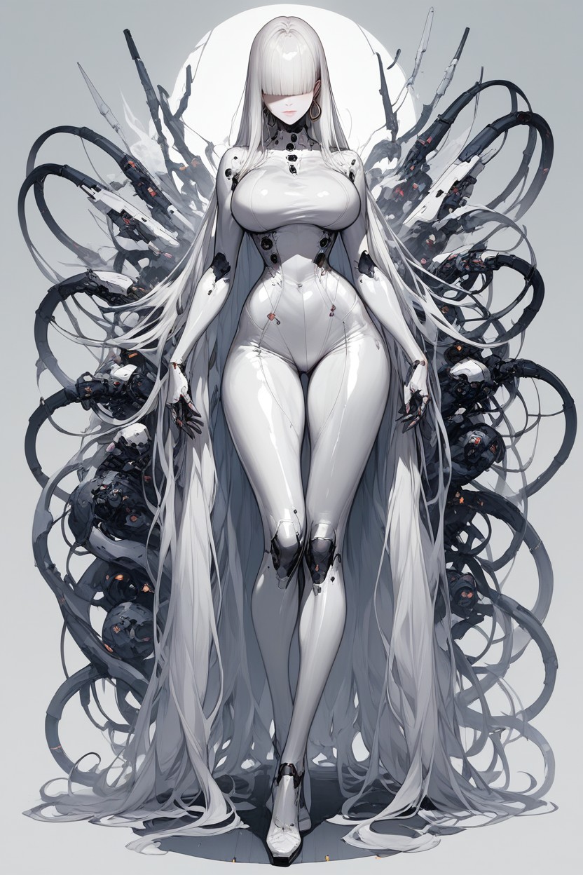 Perfect Thigh Gap, Absurdly Long Hair, 25+ Hentai AI Porn