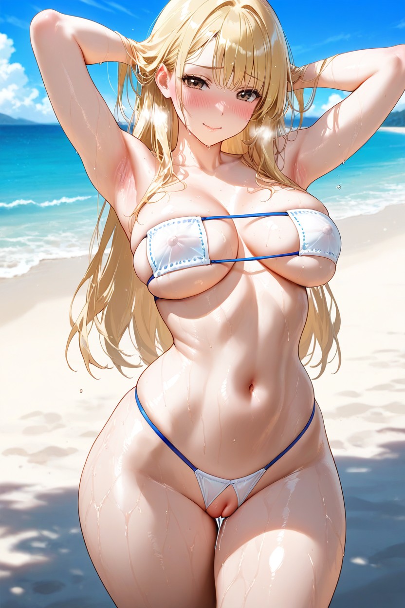Perfect Waist, Brown Eyes, Naked Hentai AI Porn