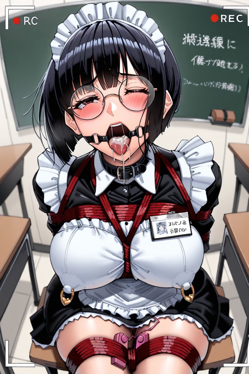 Collar, Bobcut Haircut, Hands Tied Together Hentai AI Porn