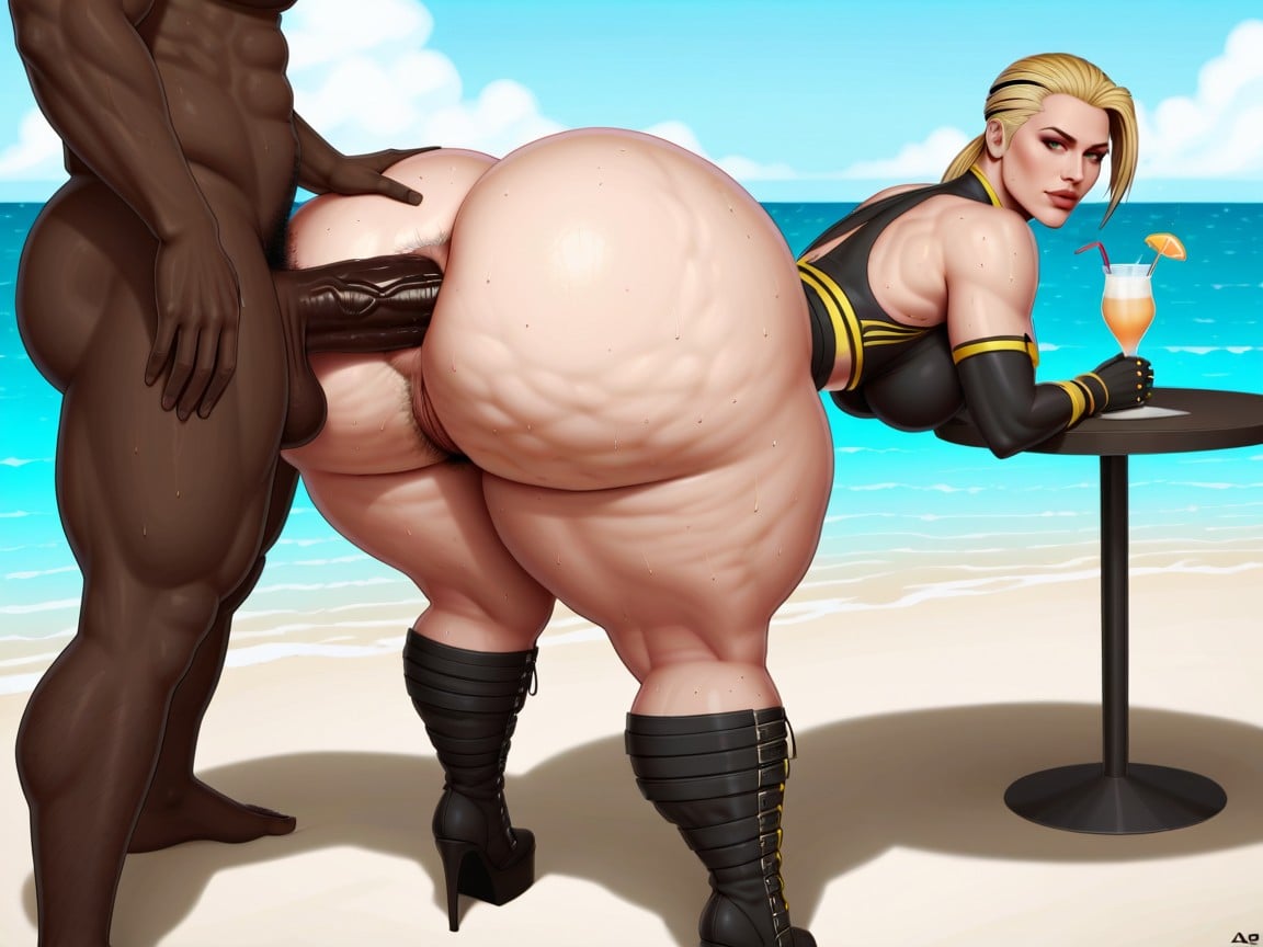 25+, Extremely Large Ass, Cellulite Thighs AI Porn