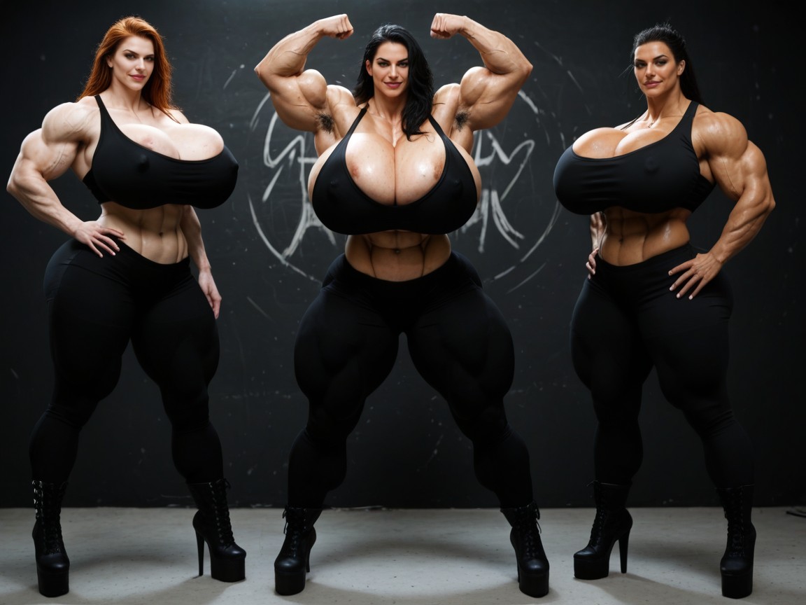 Bodybuilder, Thicc Thighs, Massive Thick Hips AI Porn