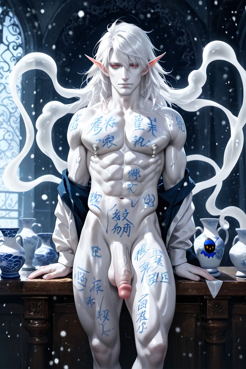 Masculine, White Nylon Stockings, White Body Paint AI同性戀黃片