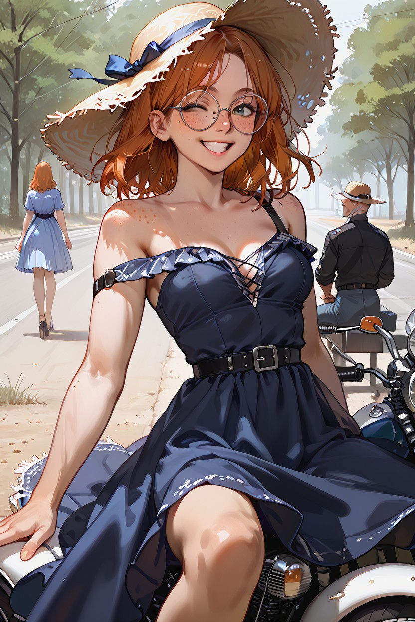 Side View, 18+, Small Breasts AI Porn