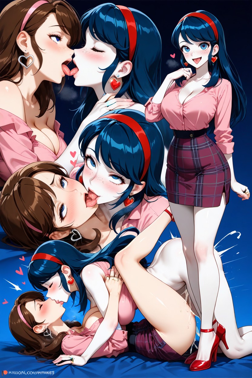 Mischievous Smiling While Blushing, Laying Back Down, Japanese Idol Face AI Porn