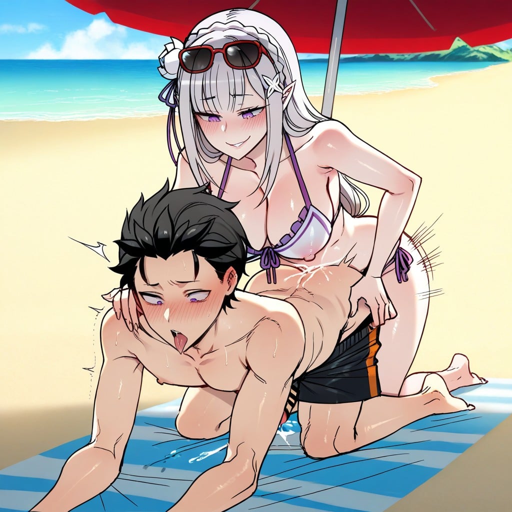 Cum, Spiky Hair Tuft, Dominant Futanari Hentai AI Porn