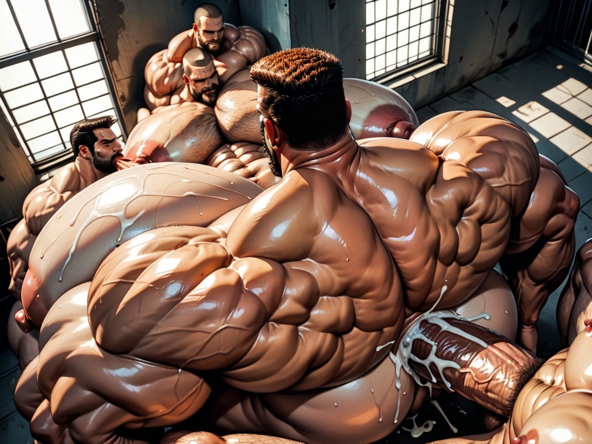 太ももが厚い, Hyper Bulky, Big Pecs AIポルノ