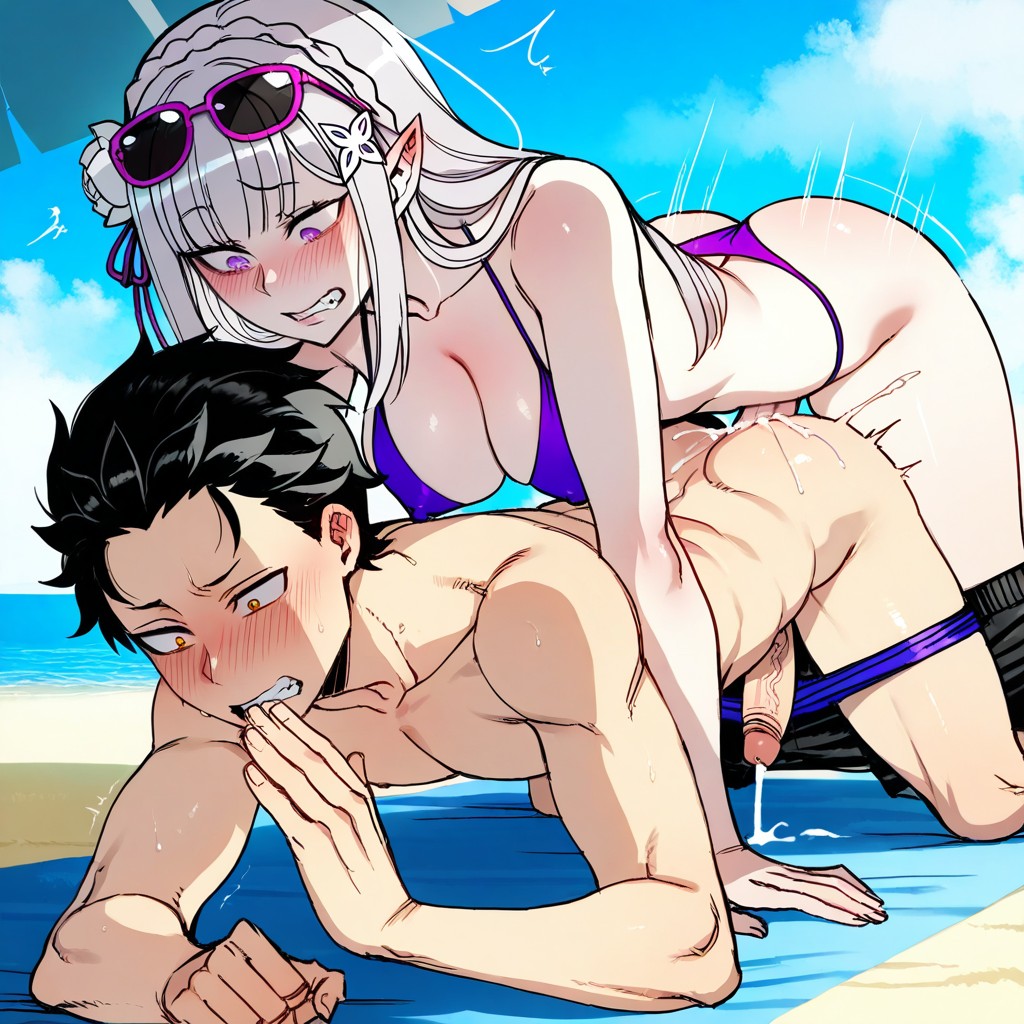 Ratatata Art Style, Subaru Rolling Eyes, Futa Whispering In Male Ear Hentai IA