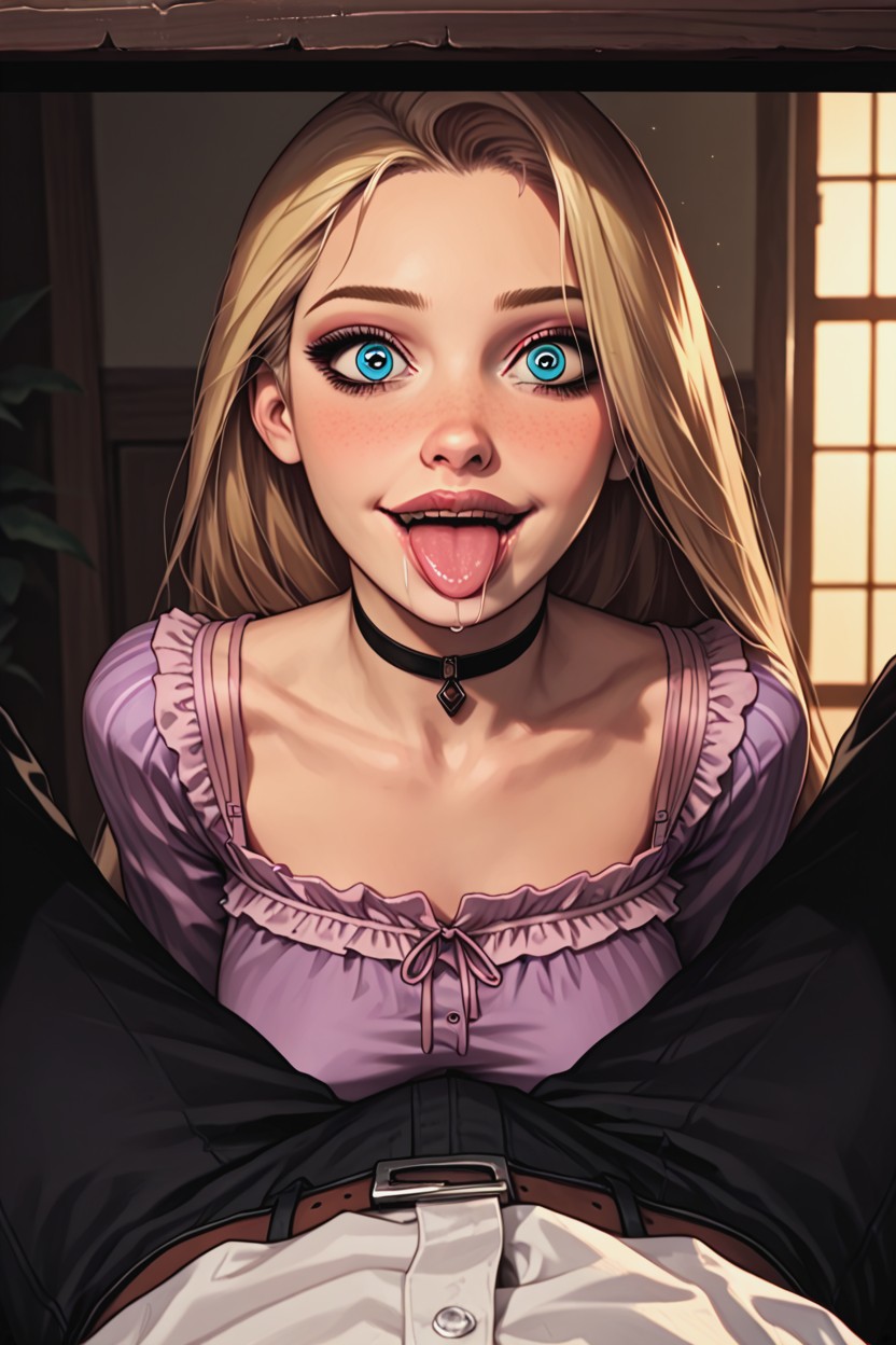 Lip Liner, Erect Nipples, Drooling Porno IA Hentai