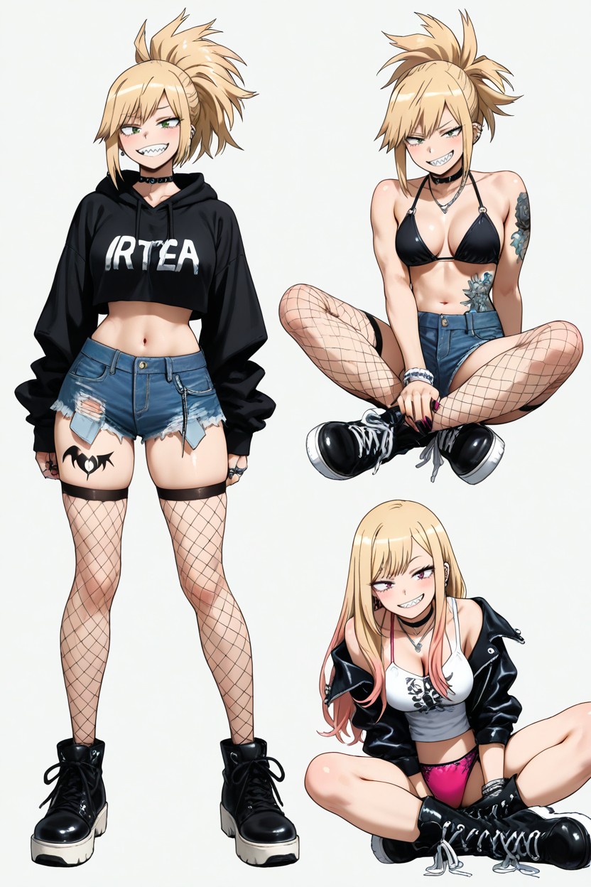 Sharp Teeth, Smug Expression, Bikini Top Hentai AI Porn
