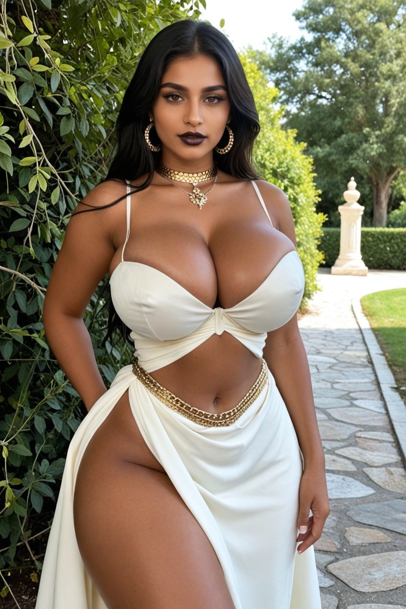 Not Naked Or Nude, Black Hair, Wedding Gown Indian AI Porn