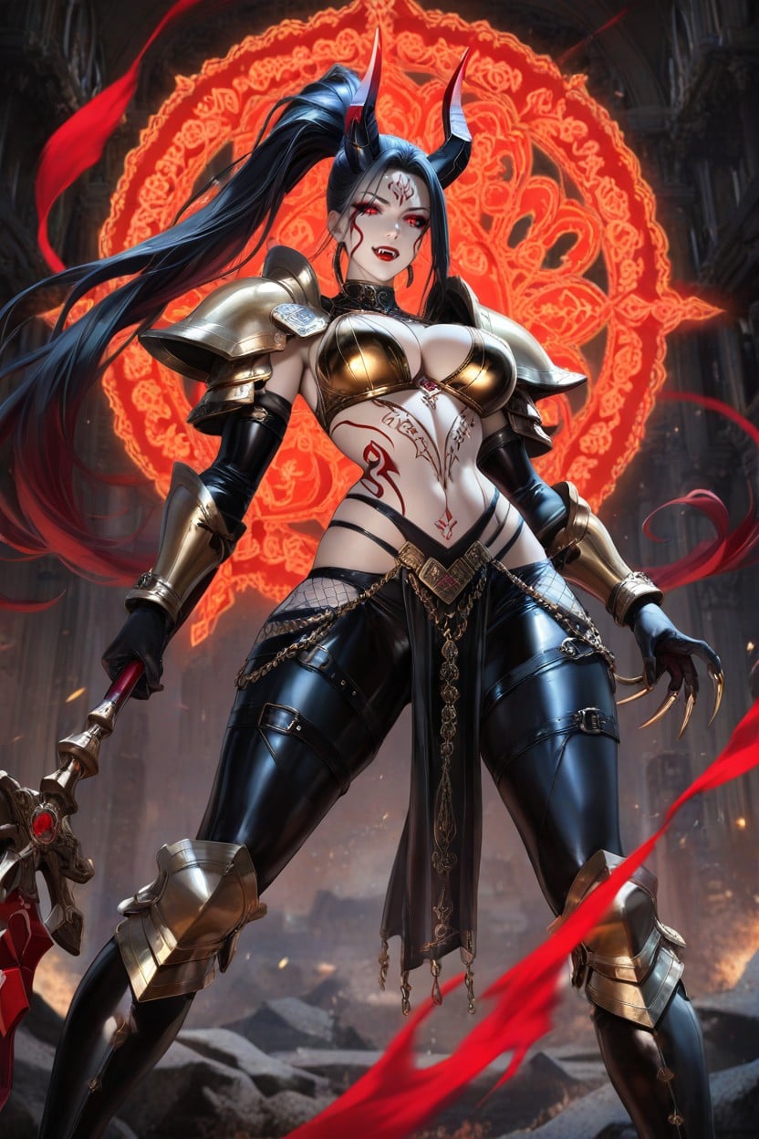 K, 18+, Vibrant Red Lipstick Porno IA Hentai